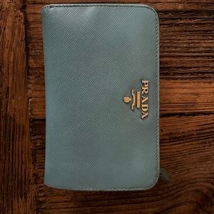 Prada bifold zipper wallet